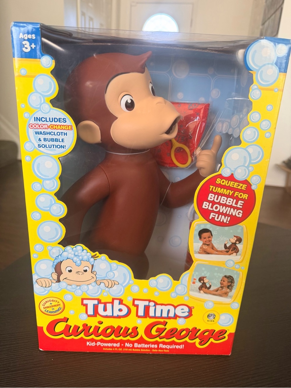 Curious George Tub Time Bubble Blowing Bath Doll - 2006